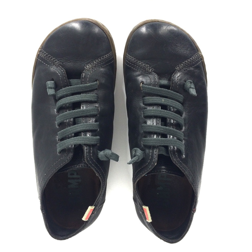 Camper Peu Cami Black Leather Barefoot Minimalist